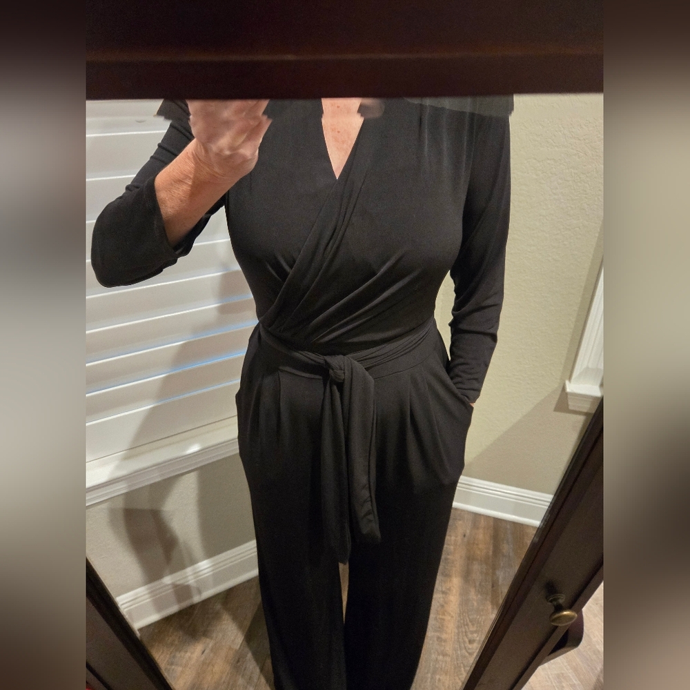 New York and Company faux wrap jumpsuit, medium - Picture 3 of 15